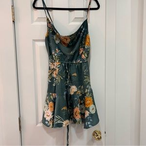 Floral mini skater dress